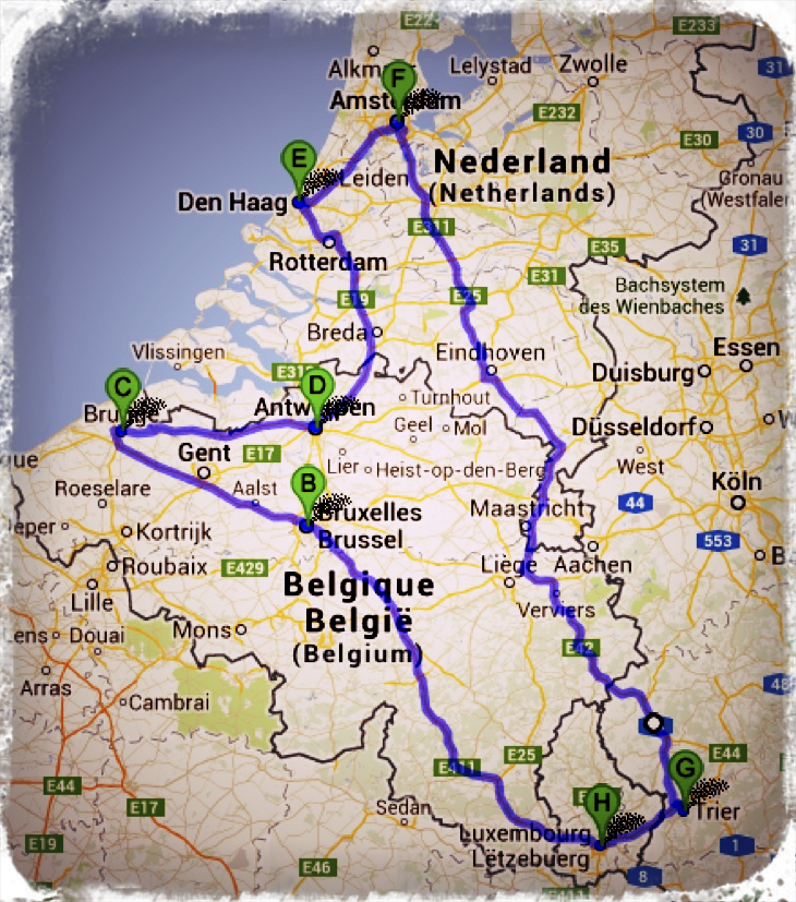 benelux tour route