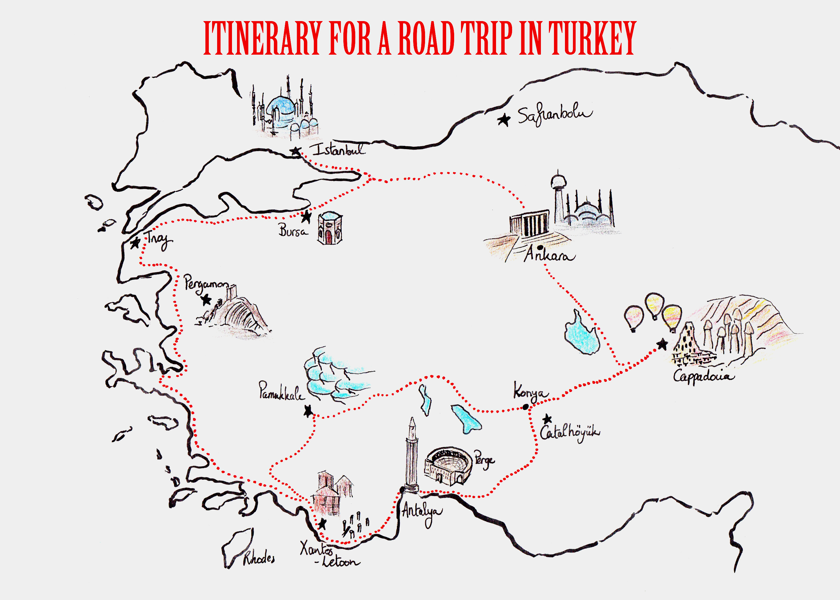 turkey road trip route