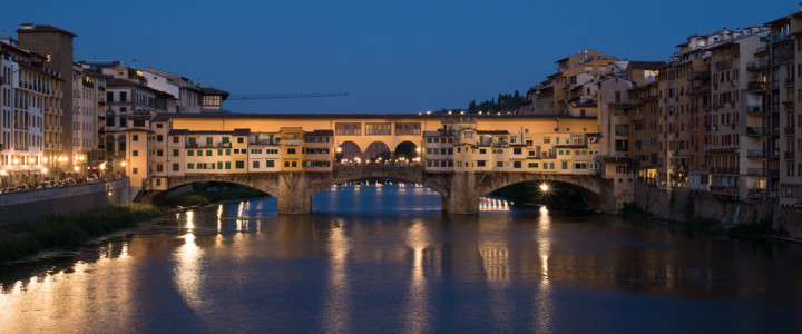 Florence - Firenze - Italy - view of Ponte Vecchio at sunset